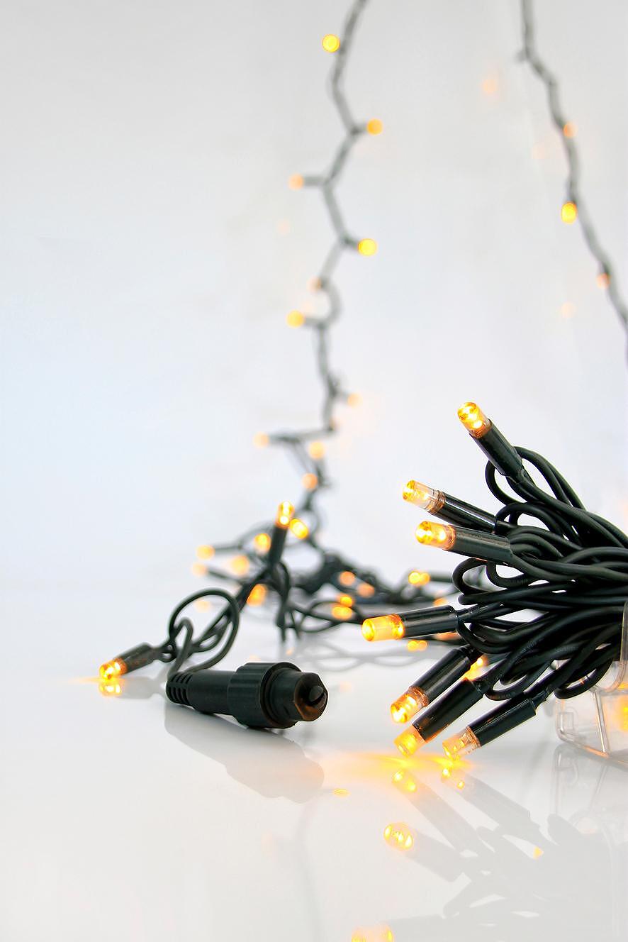 Коледни лампички 100 LED лента мигащи с топла бяла светлина
