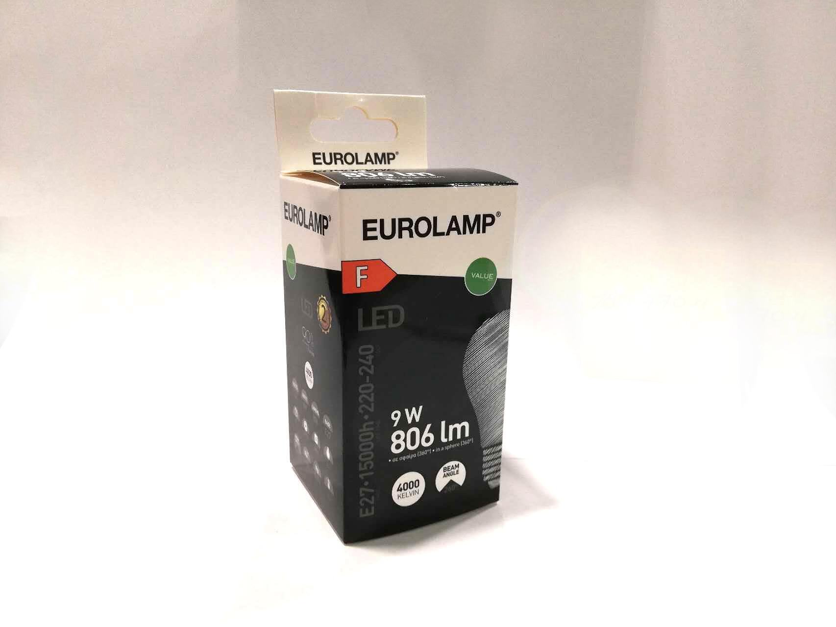 EUROLAMP LED крушка A60 9W 4000K