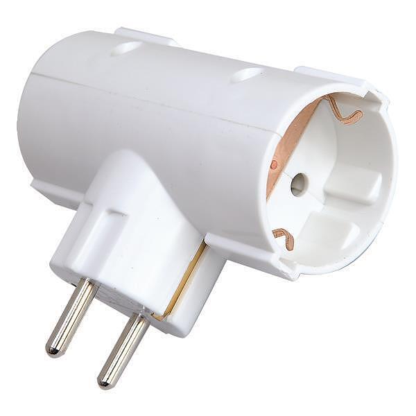EUROLAMP адаптор SCHUKO към 2 гнезда