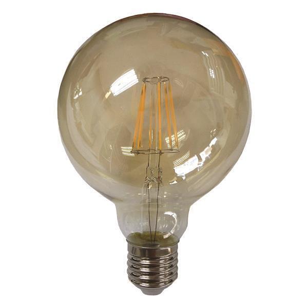 LED крушка глобус EUROLAM G96 FILAMENT DIMMABLE 8W E27 2400K