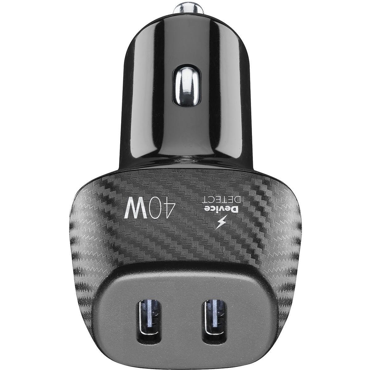 Черно Зарядно 12V 2xUSB-C Multipower duo 40W