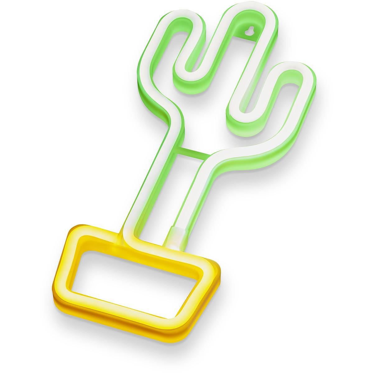 Неонова светлина за стена тип Cactus