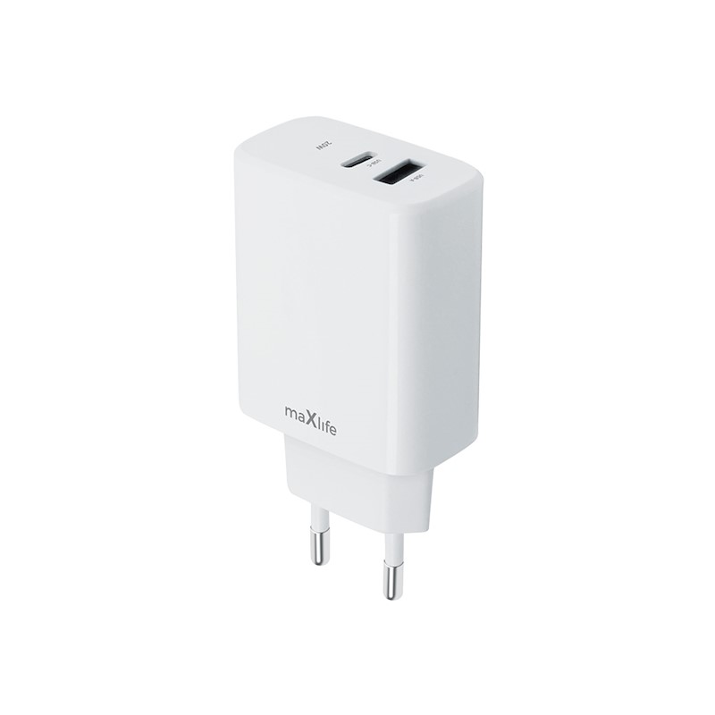 Зарядно PD QC 220V 1x USB-C + 1x USB