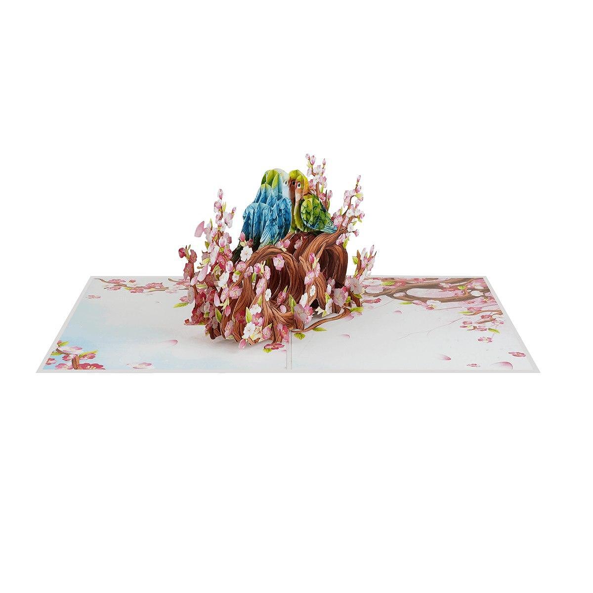 3D Поздравителна картичка "Пролетна серенада" KIRIORI POP UP