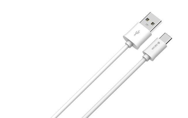 Кабел данни Devia USB - USB C 1м бял