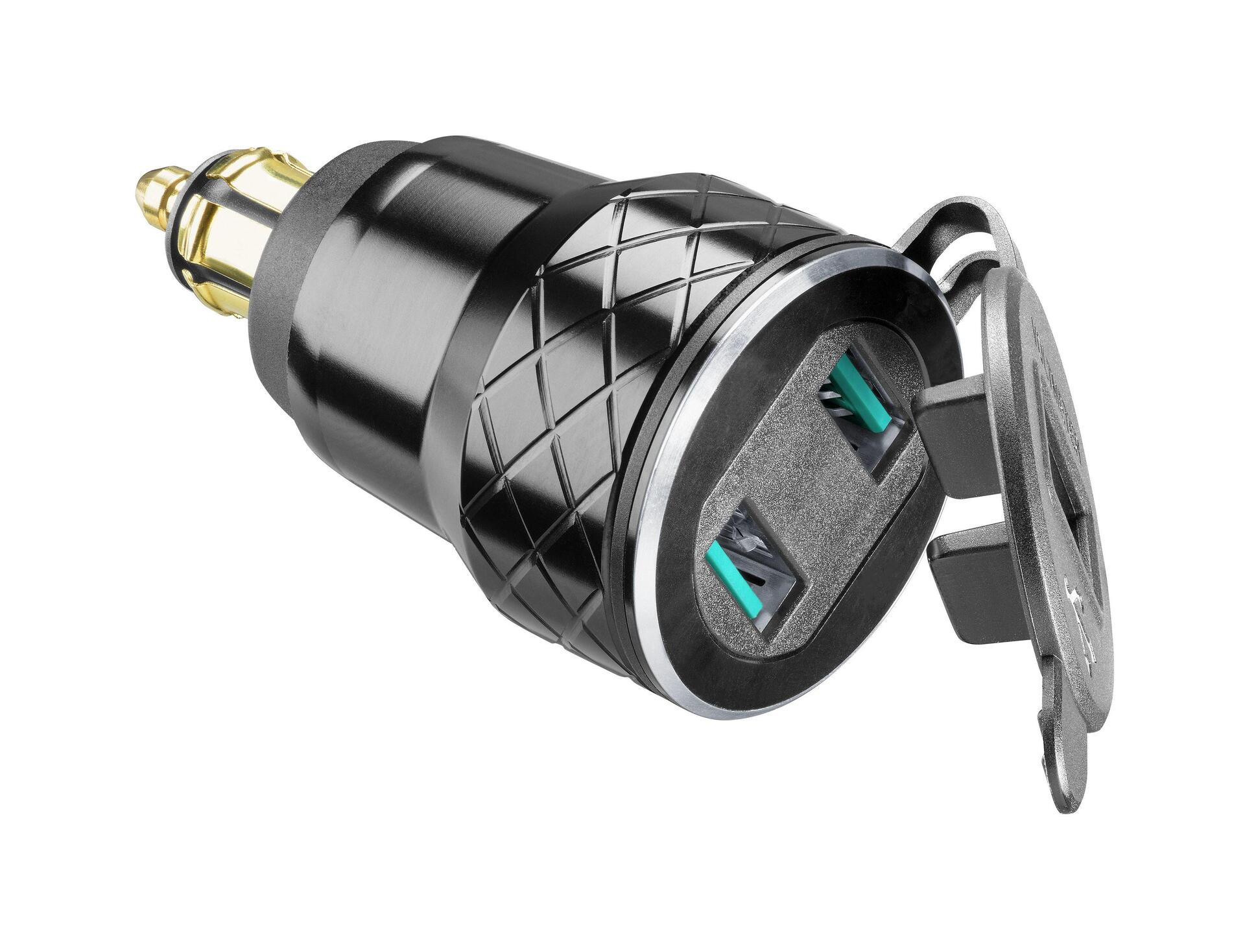 Двоен USB адаптер 12V 4.2A с DIN конектор