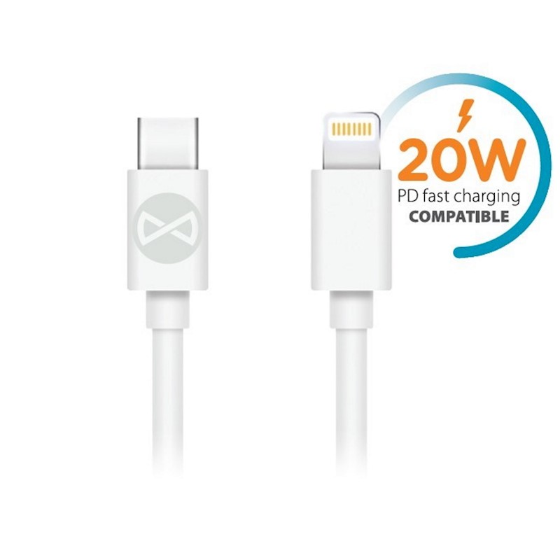 Кабел данни Forever USB-C към Lightning 3A