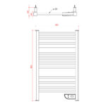 Eлектрическа лира за баня LOREN 500W - Image 2