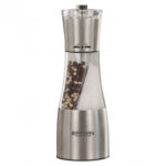 Механична мелничка за сол и пипер Bohmann BH 7801, 19см, 2 отделения, Инокс/стъкло
