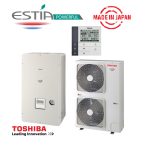 Toshiba, външно и вътрешно тяло термопомпа Estia Powerful R410 – 18,05kW (3ph) /HWS-P1105H8R-E+HWS-P1105XWHT9-E